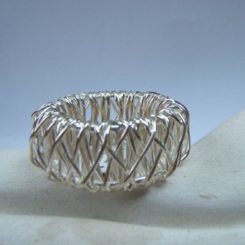 Dradenring breed zilver